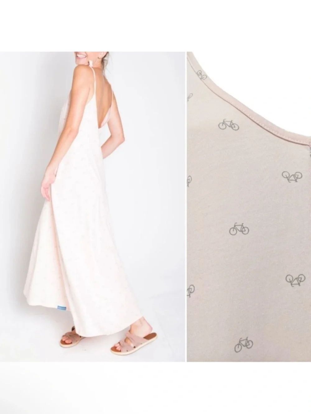 NOMAD TRIBE Lovina Bike Pima Cotton Maxi Dress M